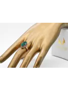 Original Vintage 14K Rose Gold Emerald Ring Vintage Jewlery vrc253r