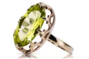 Yellow Peridot Original Vintage 14K Rose Gold Ring Vintage craft vrc253r