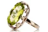 Yellow Peridot Original Vintage 14K Rose Gold Ring Vintage craft vrc253r