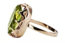Yellow Peridot Original Vintage 14K Rose Gold Ring Vintage craft vrc253r