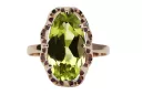 Yellow Peridot Original Vintage 14K Rose Gold Ring Vintage craft vrc253r