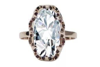 Inel Zircon Original vintage din aur roz de 14k Stil Vintage vrc253r