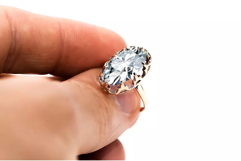 Vintage craft Ring Zircon Original Vintage 14K Rose Gold vrc253r