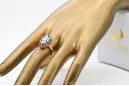 Vintage craft Ring Zircon Original Vintage 14K Rose Gold vrc253r