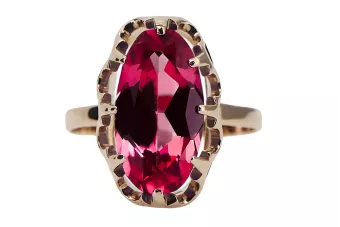 Vintage Schmuck Ring Rubinrot Originales Vintage-Roségold aus 14 Karat vrc253r