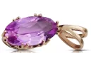 Pendant Vintage style Amethyst Original Vintage 14K Rose Gold vpc019r