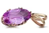 Pendant Vintage style Amethyst Original Vintage 14K Rose Gold vpc019r