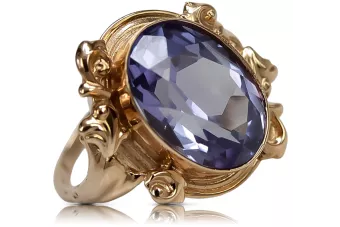 Ring Vintage craft Alexandrite Original Vintage 14K Rose Gold vrc100r