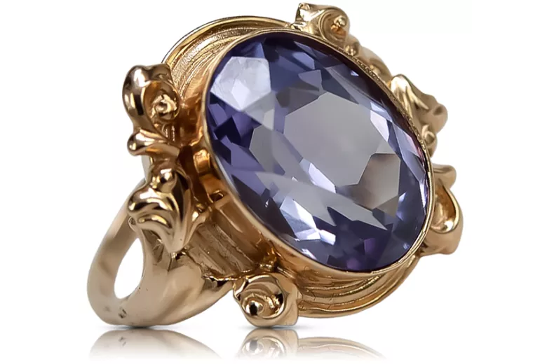 Ring Vintage craft Alexandrite Original Vintage 14K Rose Gold vrc100r