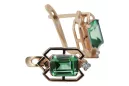 Emerald diamonds Vintage Earrings craft Original 14K Rose Gold vec020r