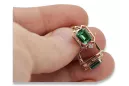 Emerald diamonds Vintage Earrings craft Original 14K Rose Gold vec020r