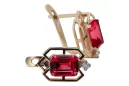 Ruby Diamanten Vintage Ohrringe Handwerk Original 14K Rose Gold vec020r
