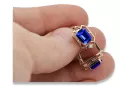 Originalus 14k rožinio aukso vintage Szafir Auskarai Vintažinis stilius vec020r