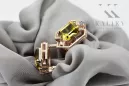 Yellow peridot diamonds Vintage Earrings craft Original 14K Rose Gold vec020r