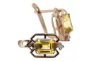 Kolczyki Vintage Biżuteria z różowego 14k złota 585 z peridotem i diamentem vec020r