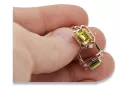 Geltonųjų peridotų deimantai Vintažiniai auskarai su originaliais 14 karatų rožinio aukso auskarais vec020r
