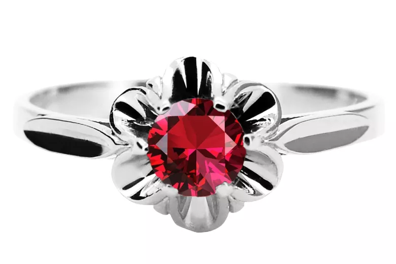 Sterling silver 925 Ruby Ring Vintage craft vrc004s