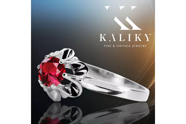 Sterling silver 925 Ruby Ring Vintage craft vrc004s