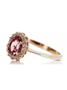 Vintage Handwerk Ring Rubinrot Originales Vintage-Roségold aus 14 Karat crc009r