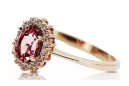 Vintage Handwerk Ring Rubinrot Originales Vintage-Roségold aus 14 Karat crc009r
