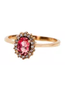 Vintage Handwerk Ring Rubinrot Originales Vintage-Roségold aus 14 Karat crc009r