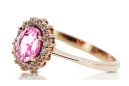 Amatista Oro rosa antiguo original de 14k Anillo Estilo vintage crc009r