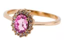 Amatista Oro rosa antiguo original de 14k Anillo Estilo vintage crc009r