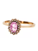 Amatista Oro rosa antiguo original de 14k Anillo Estilo vintage crc009r