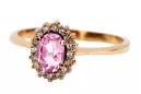 Amatista Oro rosa antiguo original de 14k Anillo Estilo vintage crc009r