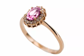 خمر حلقة الجمشت الأصلي خمر 14k روز الذهب CRC009R