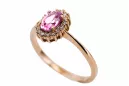 Amatista Oro rosa antiguo original de 14k Anillo Estilo vintage crc009r