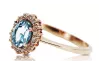 Aquamarine Original Vintage 14K Rose Gold Ring Vintage craft crc009r