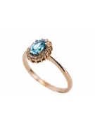 Aquamarine Original Vintage 14K Rose Gold Ring Vintage craft crc009r