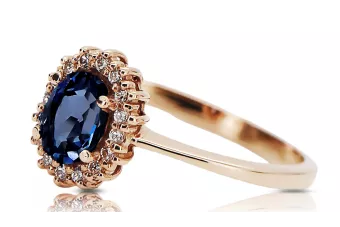 Original Vintage 14K Rose Gold Sapphire Ring Vintage style crc009r