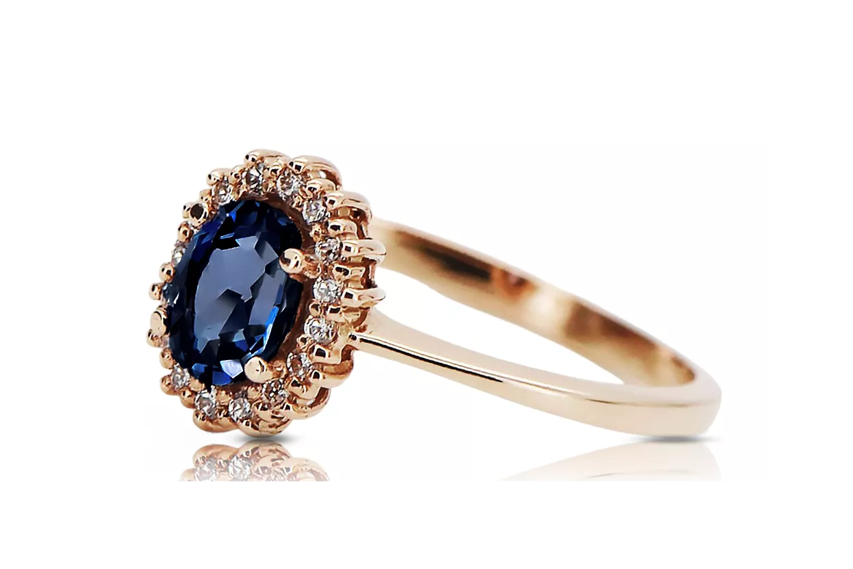 Inel Safir Original vintage din aur roz de 14k Vintage crc009r Inel Safir Original vintage din aur roz de 14k Vintage crc009r