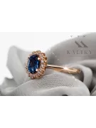 Inel Safir Original vintage din aur roz de 14k Vintage crc009r