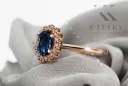 Original Vintage 14K Rose Gold Sapphire Ring Vintage style crc009r