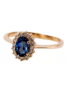 Inel Safir Original vintage din aur roz de 14k Vintage crc009r