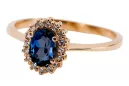 Inel Safir Original vintage din aur roz de 14k Vintage crc009r