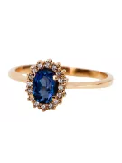Inel Safir Original vintage din aur roz de 14k Vintage crc009r