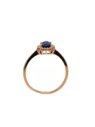 Inel Safir Original vintage din aur roz de 14k Vintage crc009r