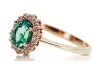 Vintage craft Ring Emerald Original Vintage 14K Rose Gold crc009r