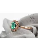 Smaragd Originales Vintage-Roségold aus 14 Karat Ring Vintage crc009r