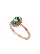Smaragd Originales Vintage-Roségold aus 14 Karat Ring Vintage crc009r