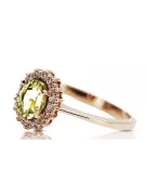 Original Vintage 14K Rose Gold Yellow Peridot Ring Vintage crc009r