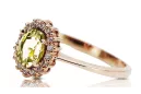 Original Vintage 14K Rose Gold Yellow Peridot Ring Vintage crc009r