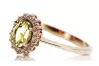 Original Vintage 14K Rose Gold Yellow Peridot Ring Vintage crc009r