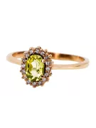 Original Vintage 14K Rose Gold Yellow Peridot Ring Vintage crc009r