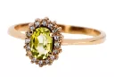 Original Vintage 14K Rose Gold Yellow Peridot Ring Vintage crc009r