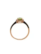 Original Vintage 14K Rose Gold Yellow Peridot Ring Vintage crc009r